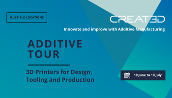 Event banner for Additive Manufacturing tour summer 2024